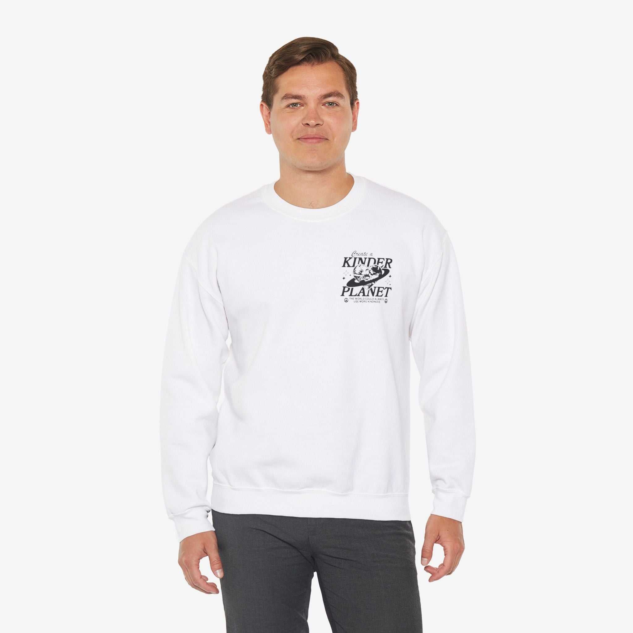 Create a Kinder Planet Sweatshirt - Unisex Crewneck for Comfort and Kindness