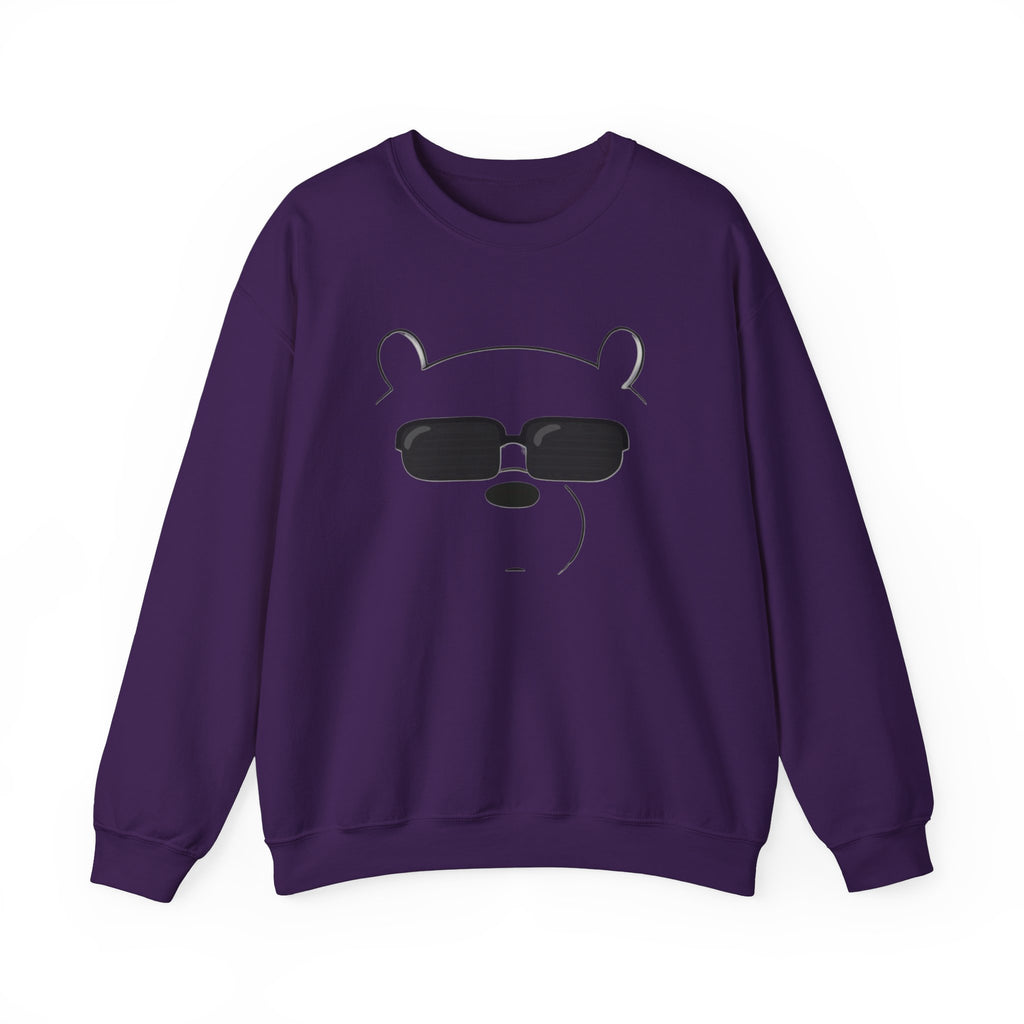 Panda Crewneck Sweatshirt S Purple 
