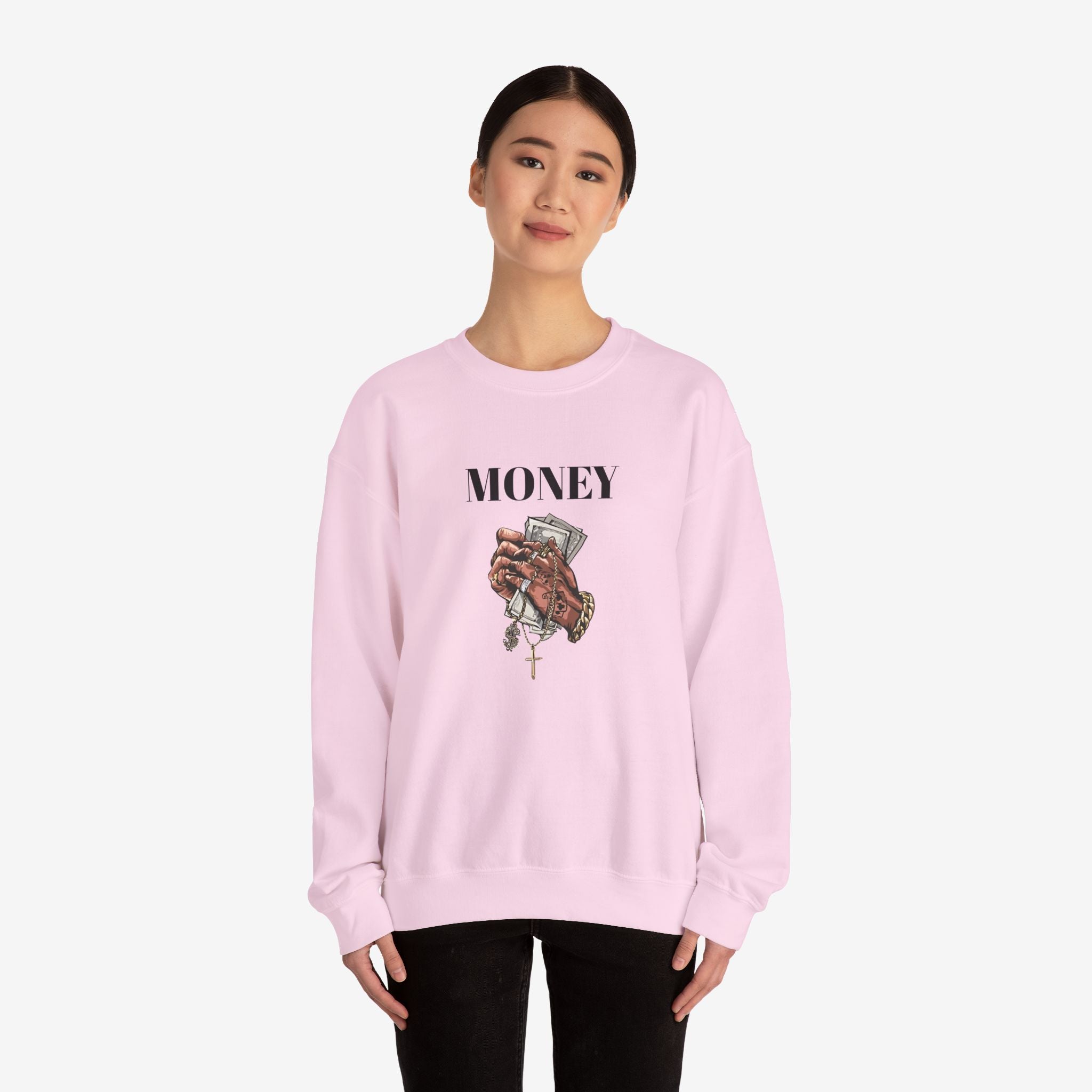Money Hands Crewneck Sweatshirt | Trendy Casual Wear
