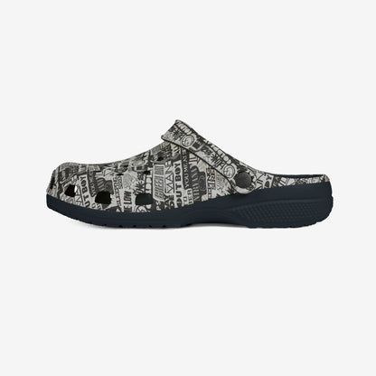 Trendy Clogs with Graffiti Design