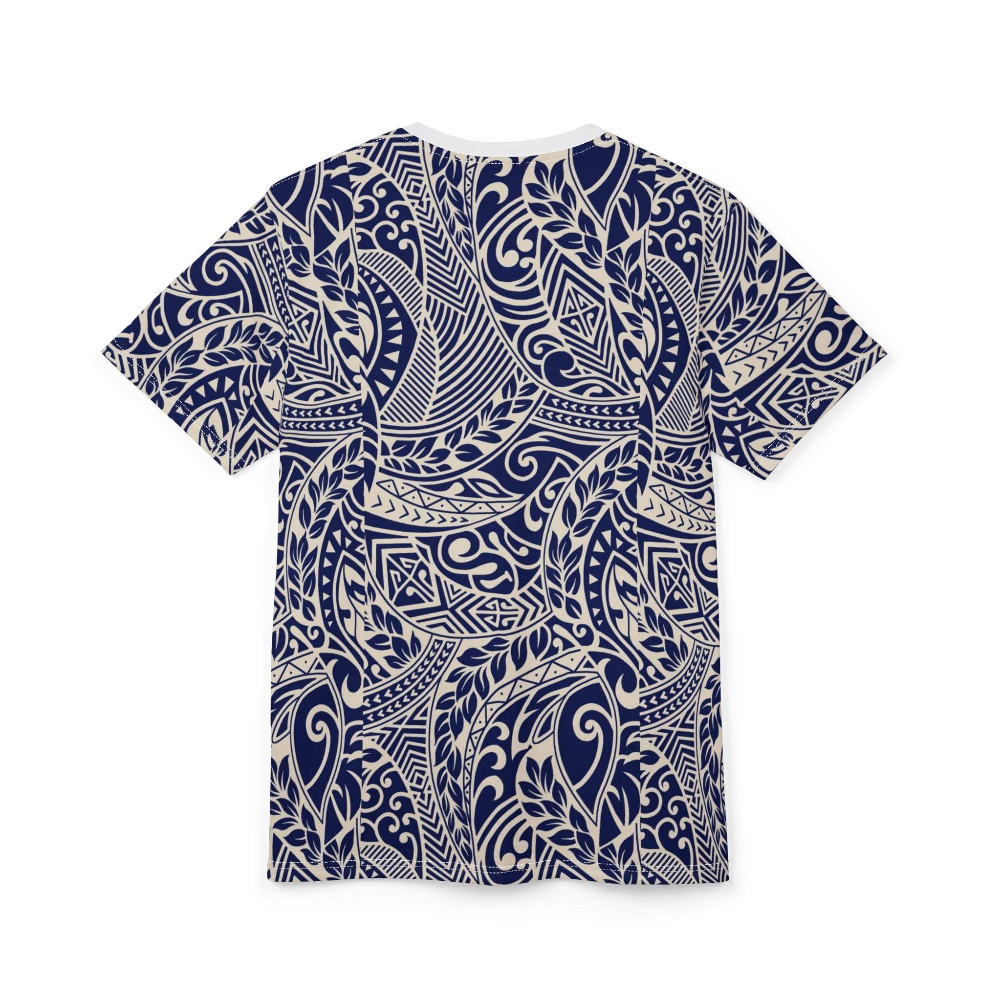 Navy Floral Unisex Cut & Sew Tee - Stylish Botanical Design for Any Occasion