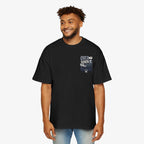 Men's Heavy Oversized Tee - "Overthinking Solves Nothing" Graphic Shirt