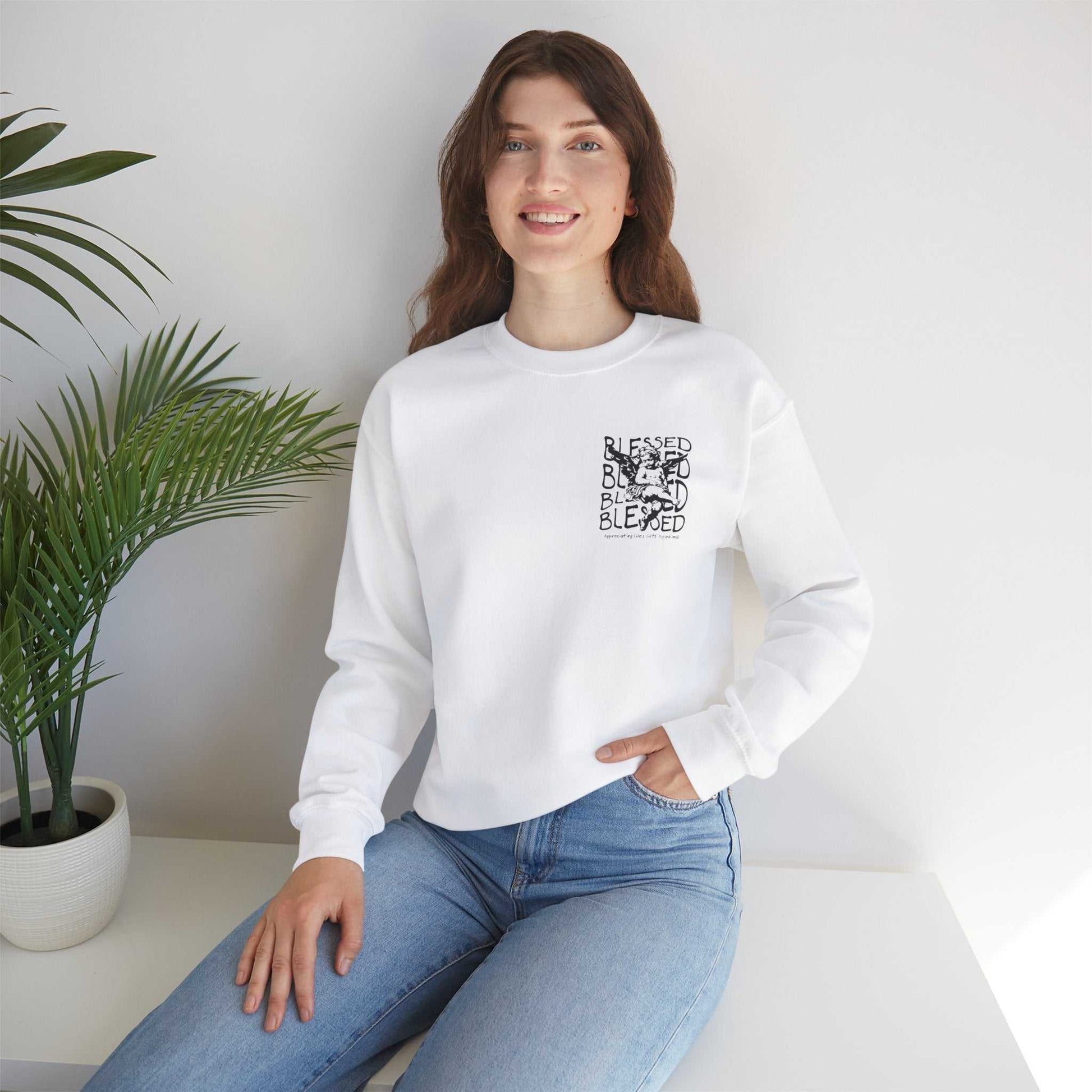 Blessed Unisex Crewneck Sweatshirt - Cozy Spiritual Comfort