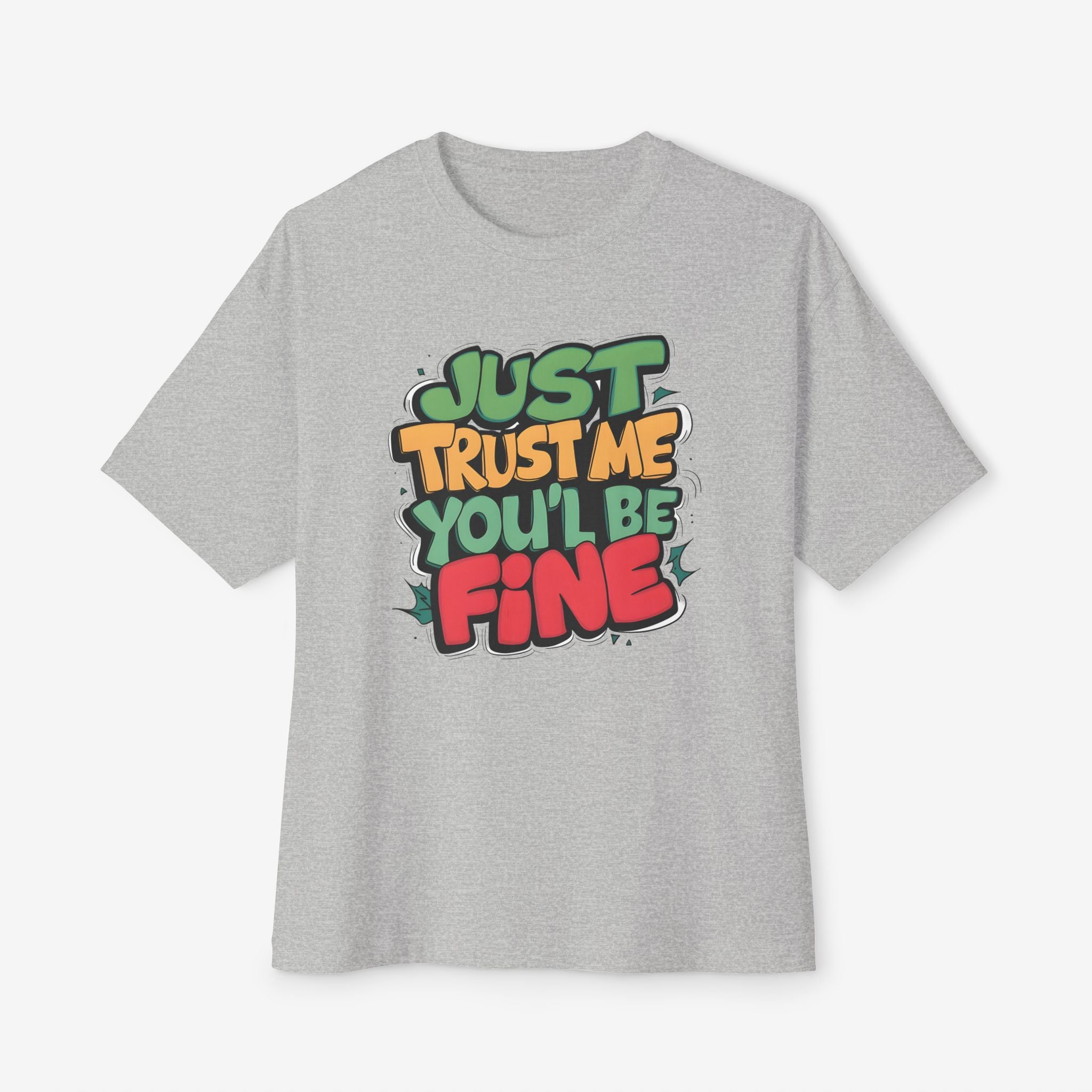 Trust me Oversized Tshirt Athletic Heather XS 