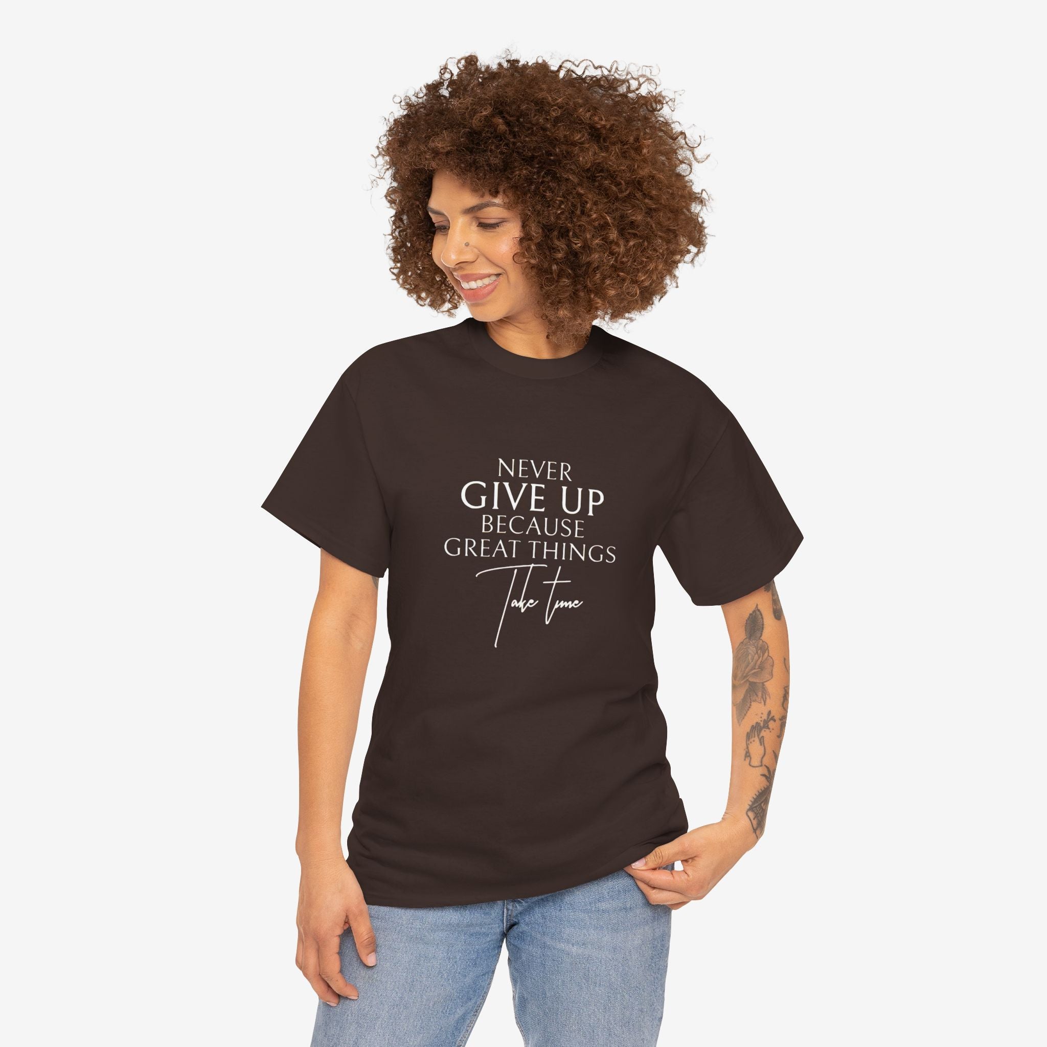 Never Give Up Inspirational T-Shirt