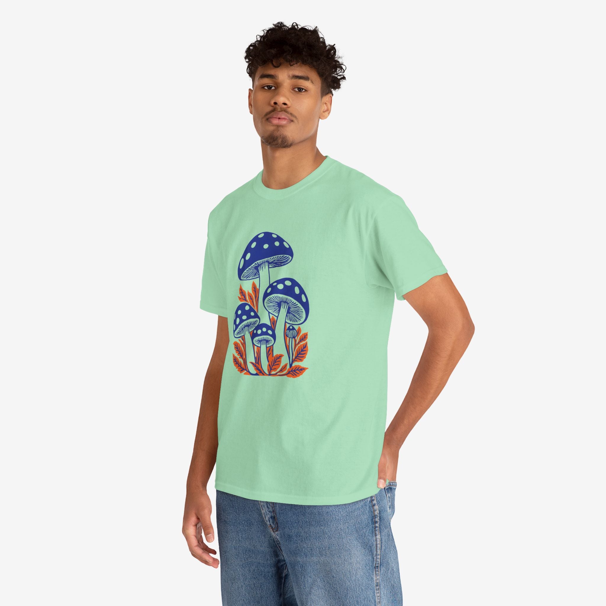 Whimsical Mushroom Unisex Heavy Cotton Tee