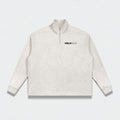 Half-Zip Rolled Edge Fleece Sweatshirt