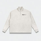 Half-Zip Rolled Edge Fleece Sweatshirt