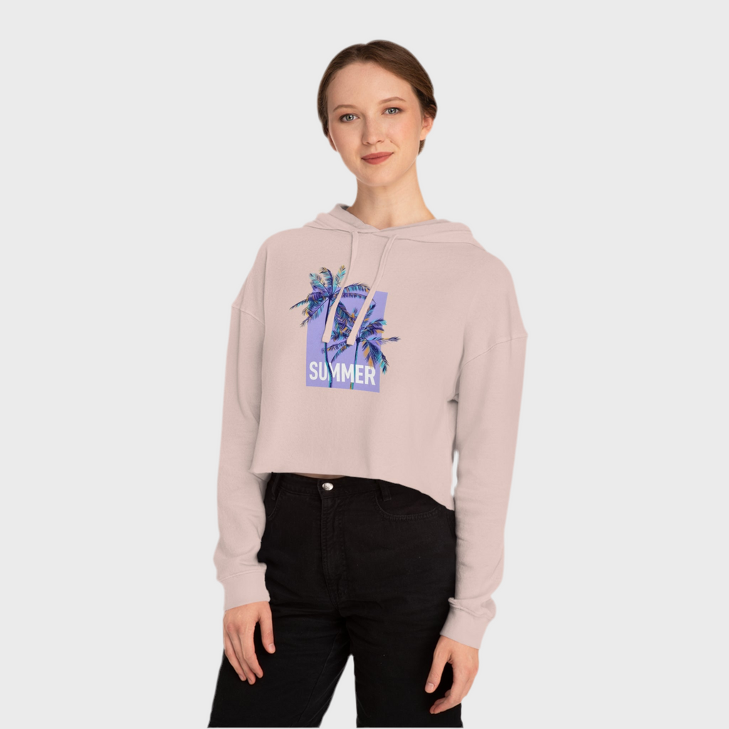 Summer Vibes Cropped Hooded Sweatshirt