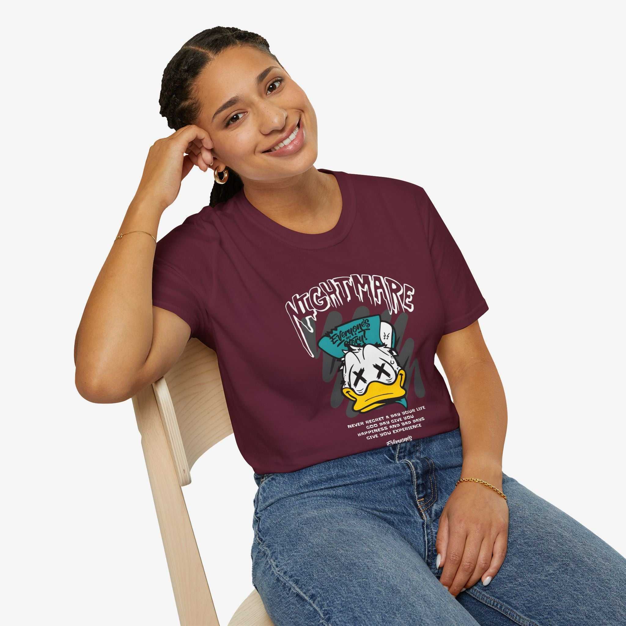 Nightmare Donald Duck Unisex Softstyle T-Shirt - Bold Graphic Tee for Fans