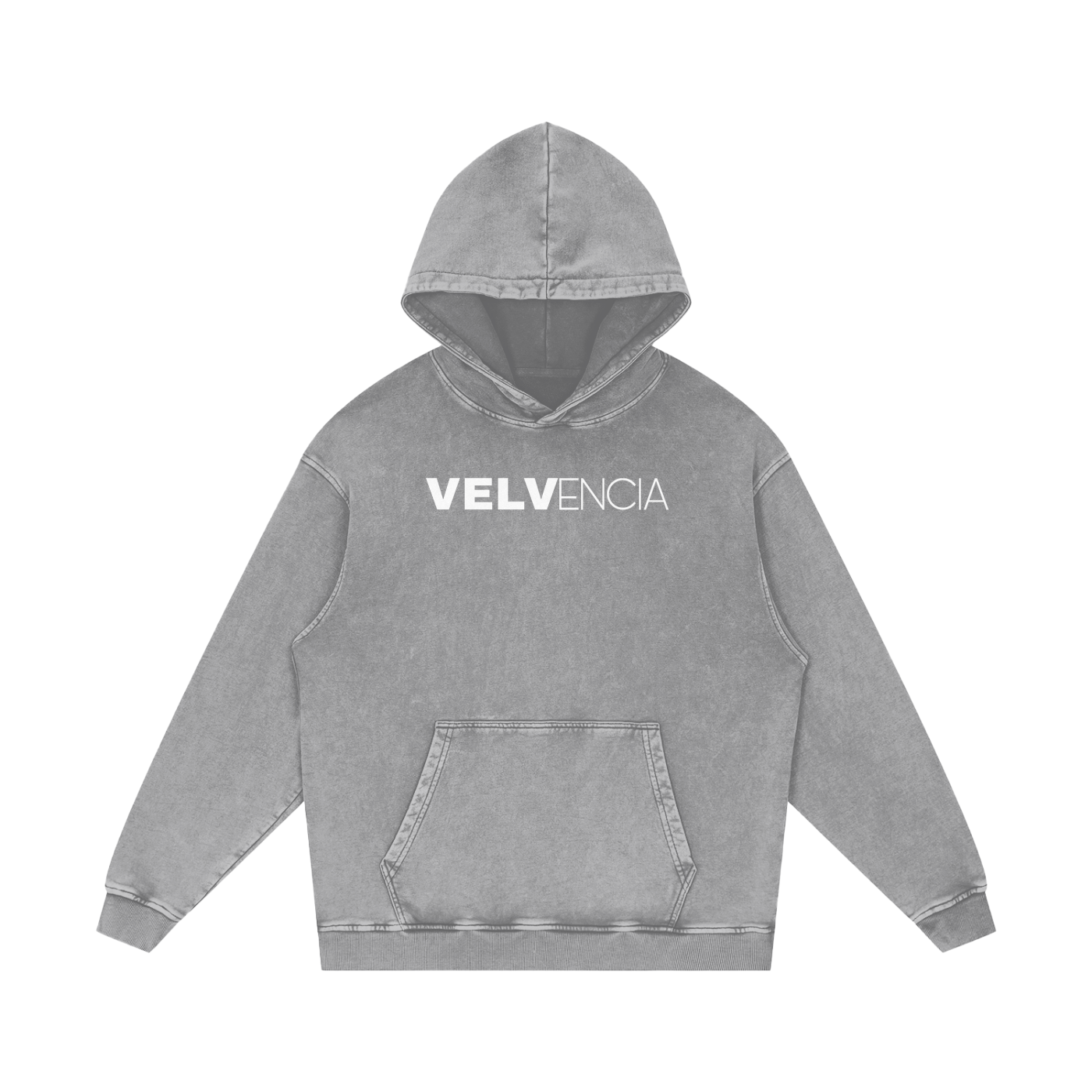 Snow Washed Loose Cotton Hoodie