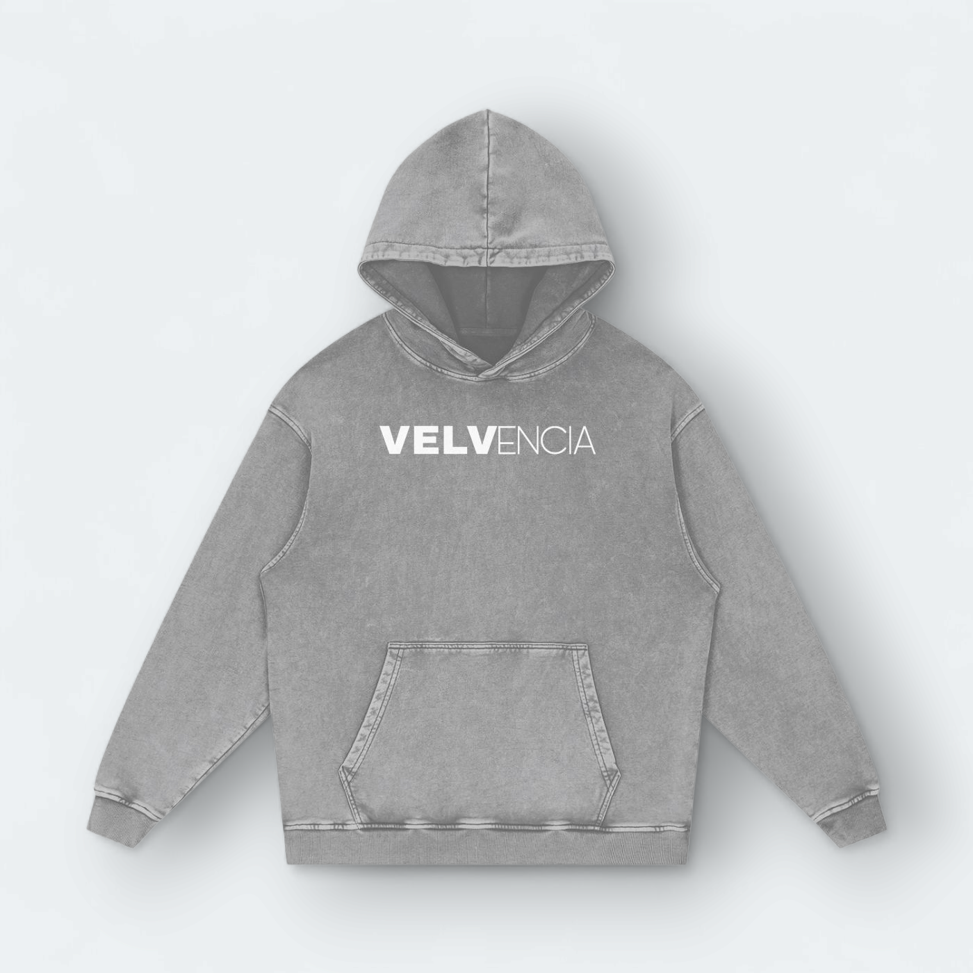 Snow Washed Loose Cotton Hoodie