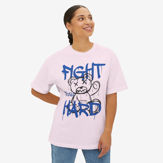 Fight Hard Graphic Oversized Tee