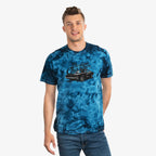 Tie-Dye Dodge Charger Tee - Vintage Car Graphic Shirt