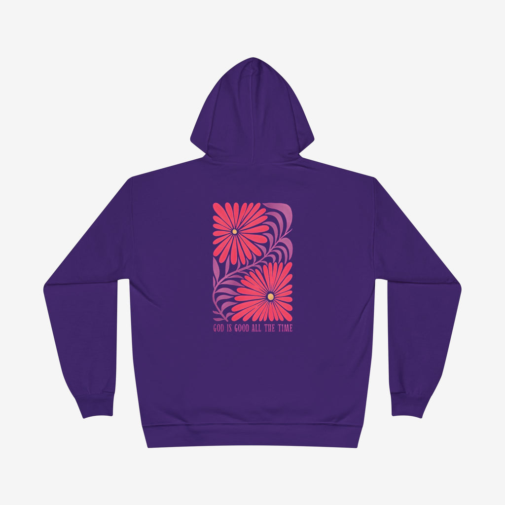 Eco-Friendly Floral God is Good Hoodie - Unisex Pullover Sweatshirt