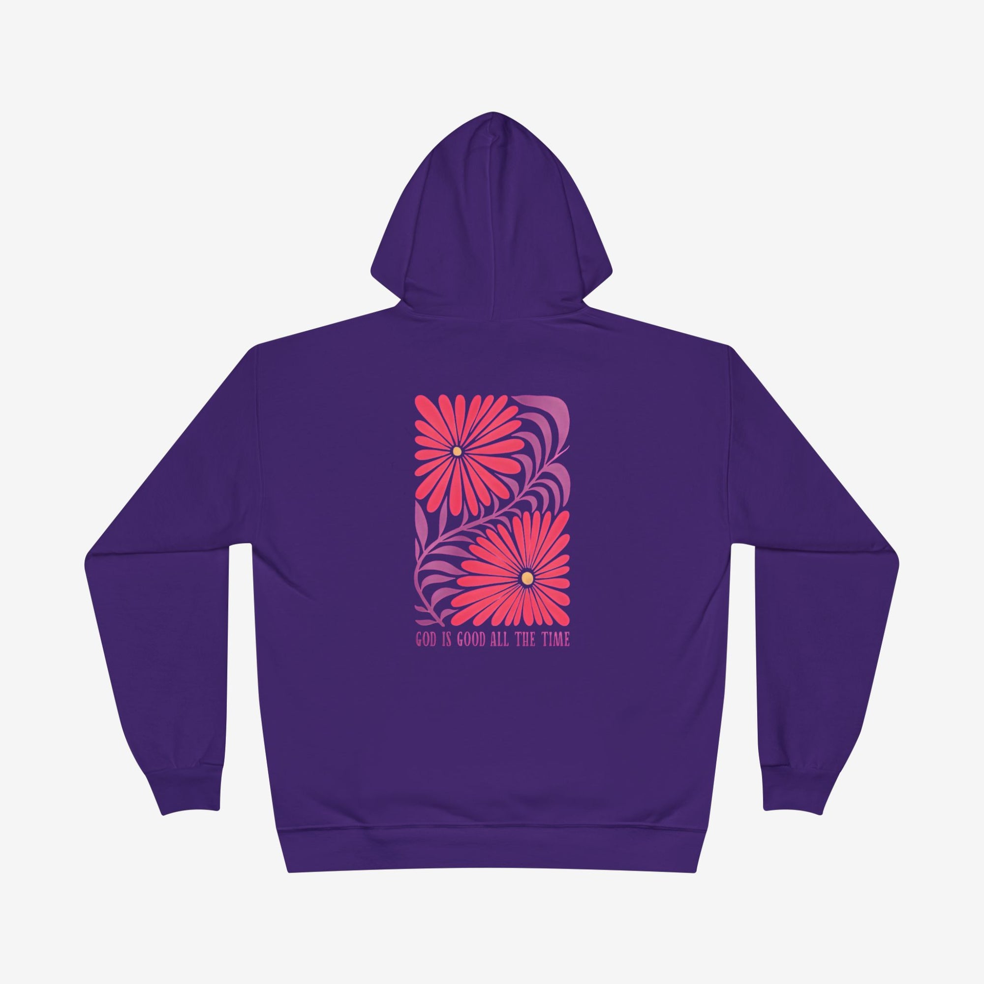 Eco-Friendly Floral God is Good Hoodie - Unisex Pullover Sweatshirt