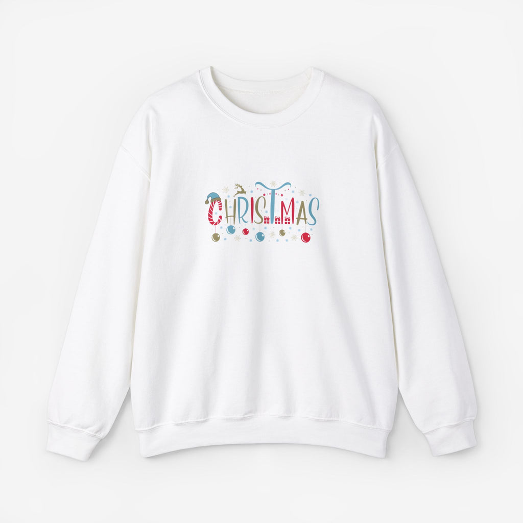 Christmas Crewneck Sweatshirt White S 