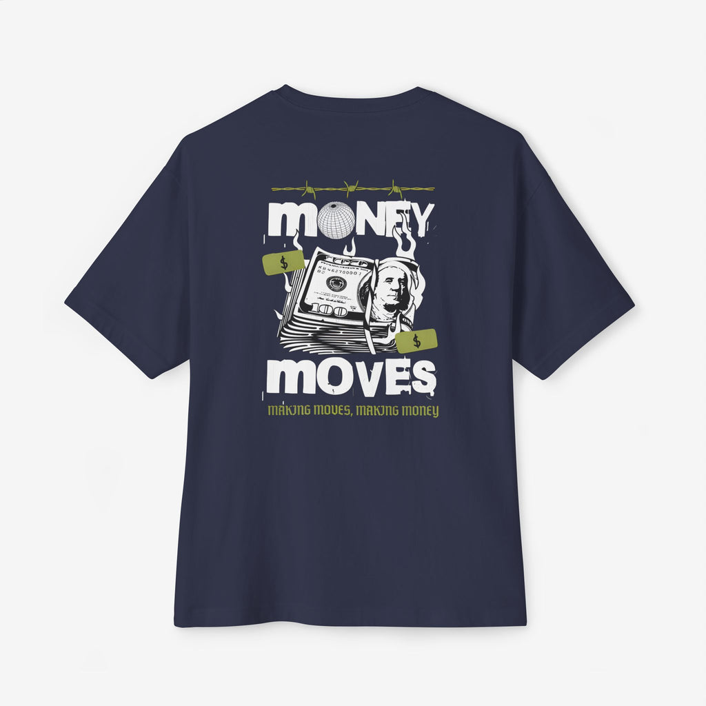 Unisex Oversized Boxy Tee - Money Moves Graphic Tee