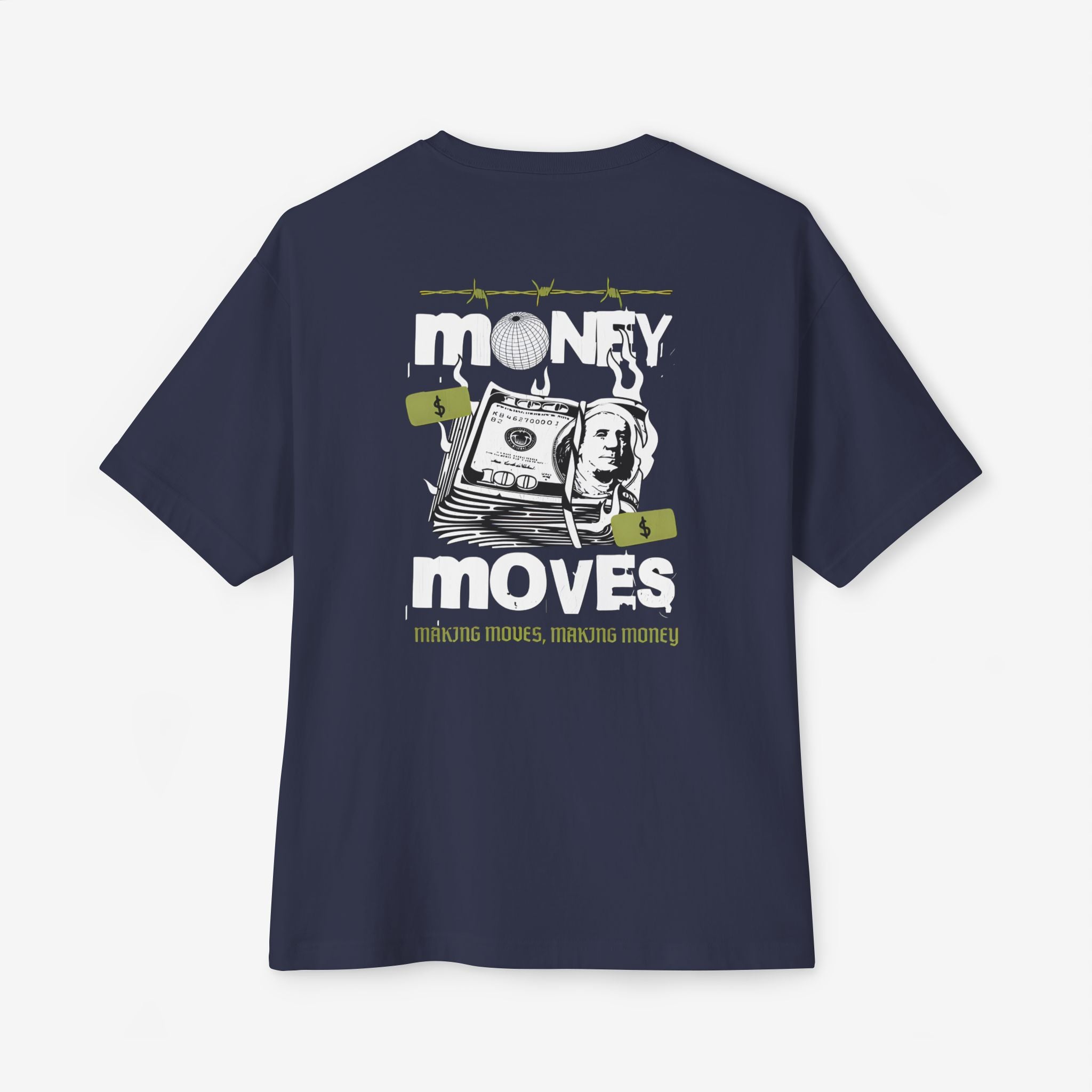 Unisex Oversized Boxy Tee - Money Moves Graphic Tee