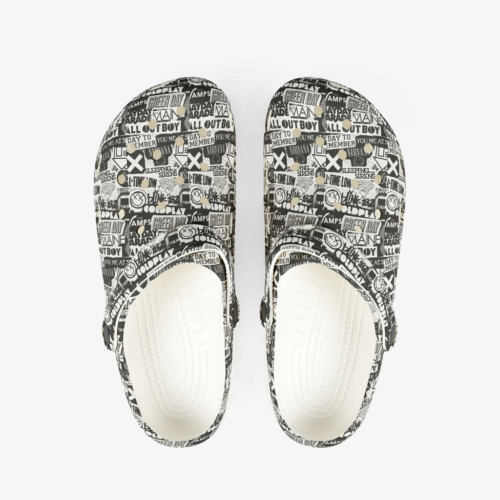 Trendy Clogs with Graffiti Design