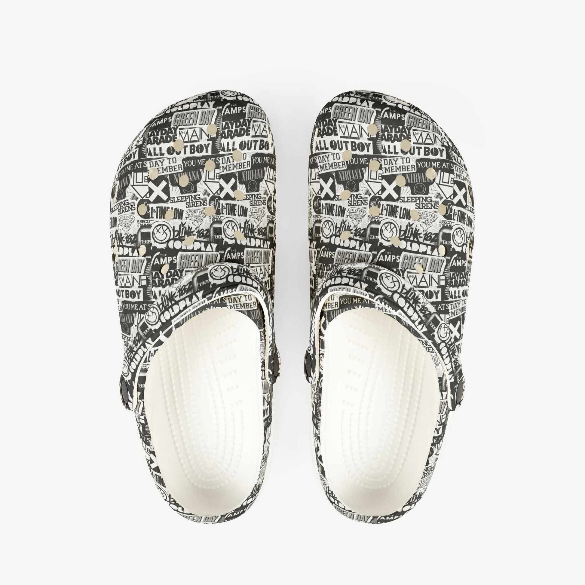 Trendy Clogs with Graffiti Design