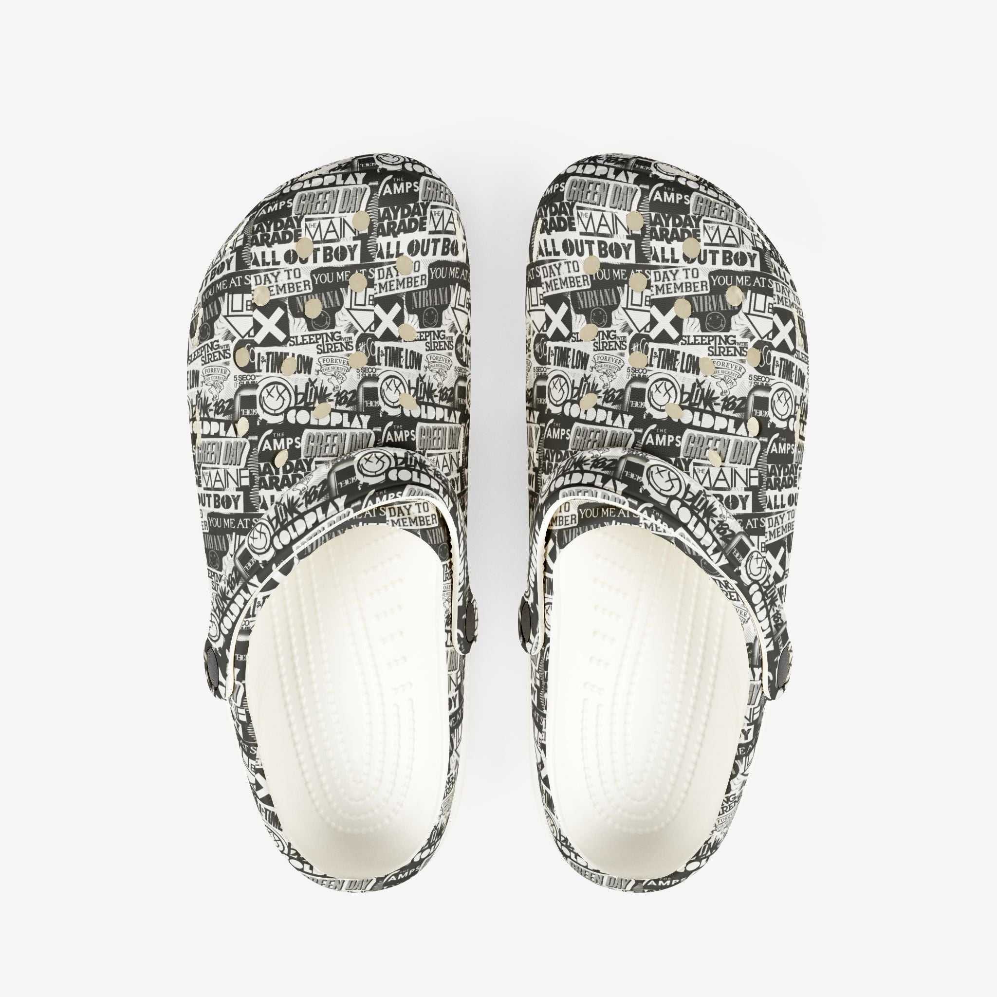 Trendy Clogs with Graffiti Design
