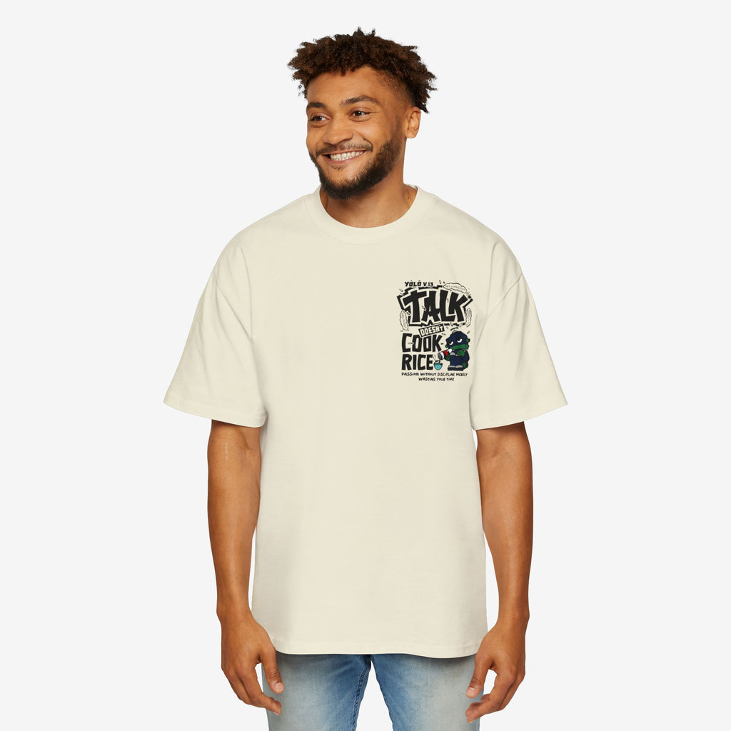 Oversized Graphic Tee - Yolo Talk, Chill Vibes