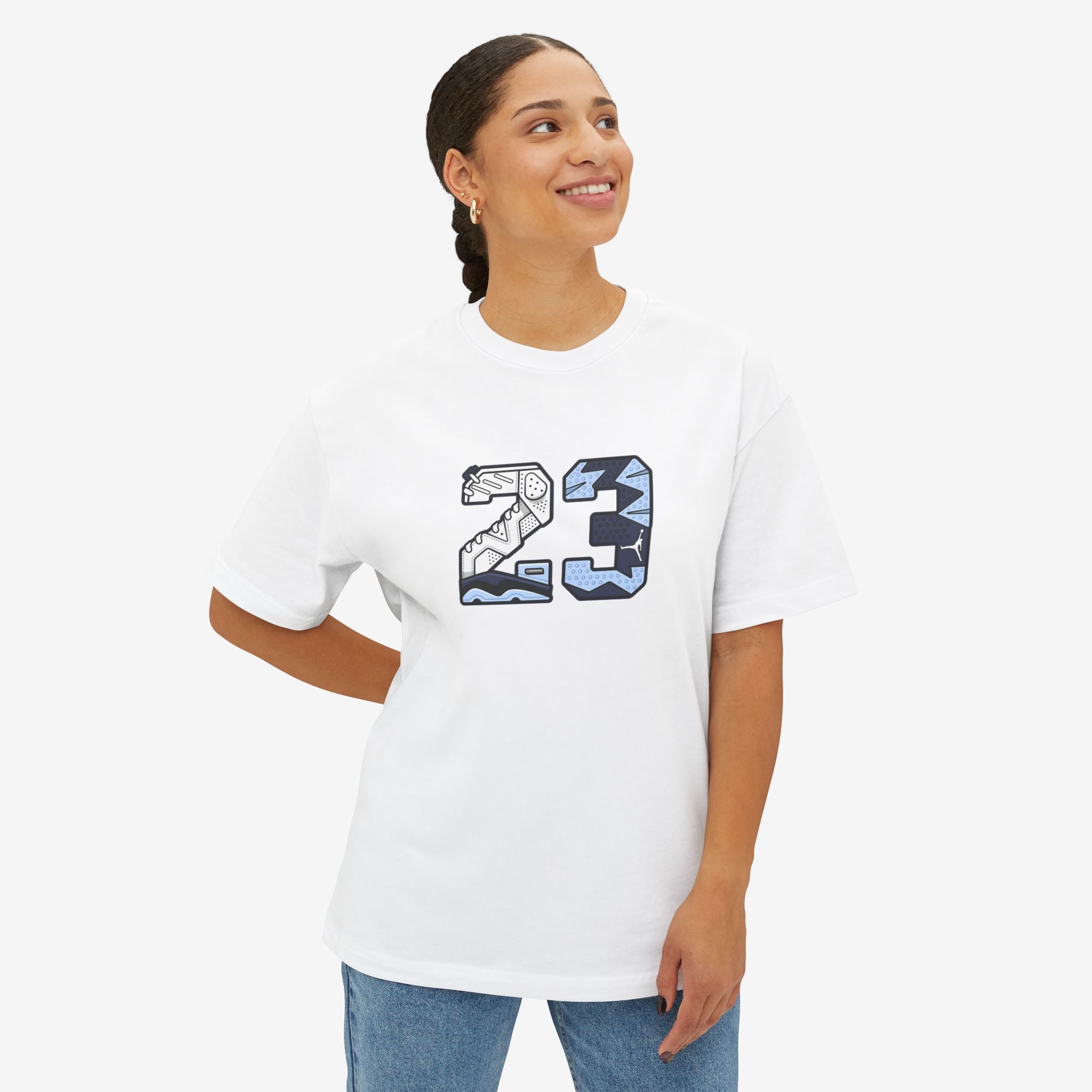 Unisex Oversized Boxy Tee - Retro Jordan 23 Graphic Tee