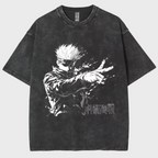 Anime Jujutsu Kaisen Acid Washed Tees
