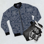Stylish Men's Bomber Jacket with Intricate Floral Print