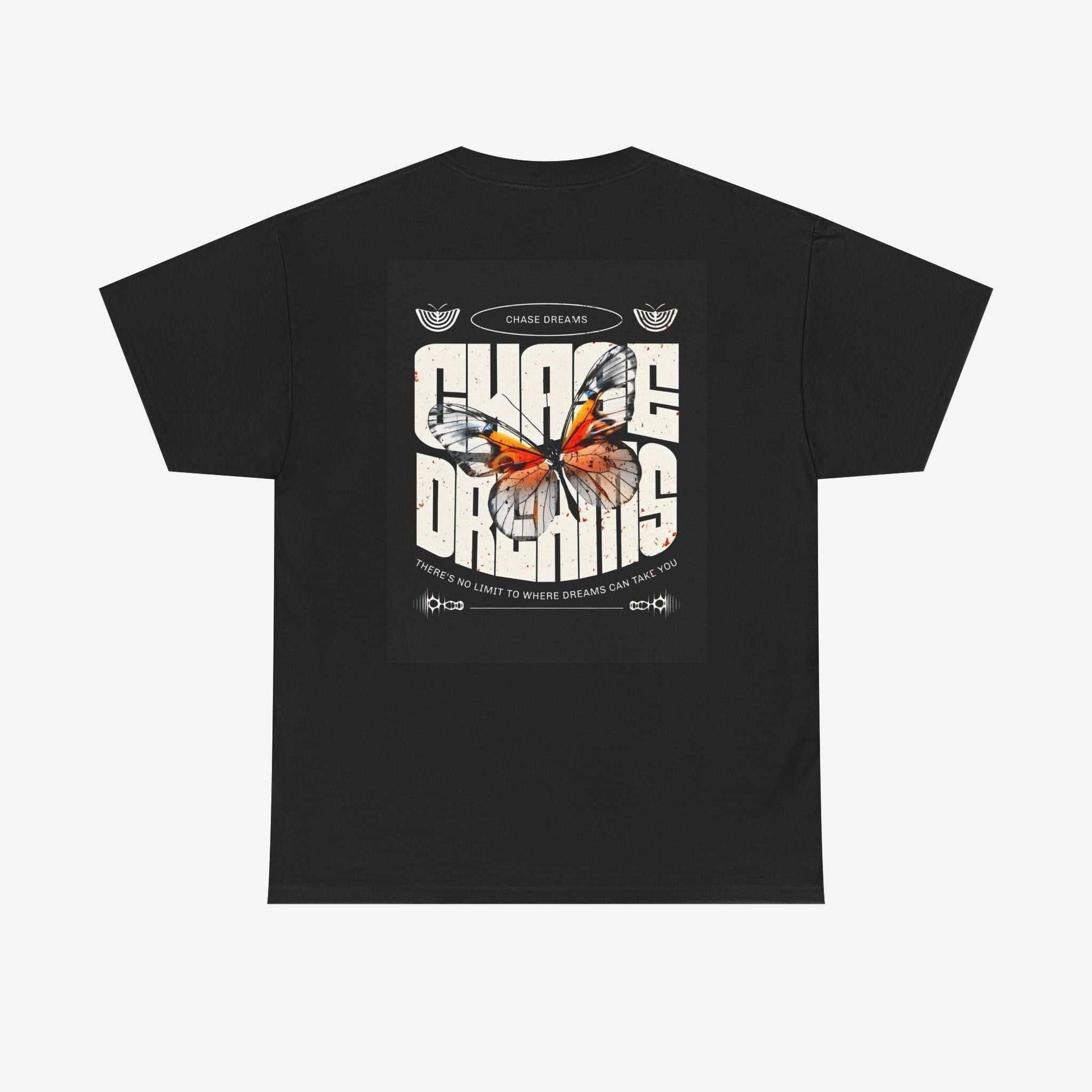 Chase Dreams Unisex Heavy Cotton Tee | Inspirational Butterfly Design