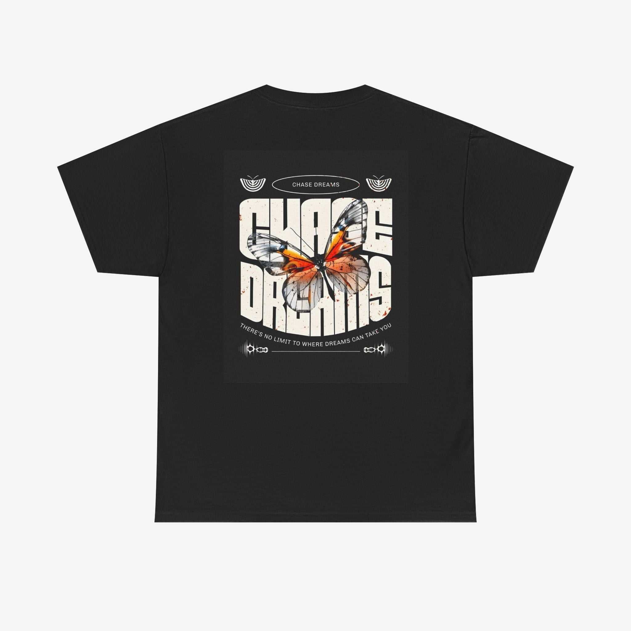 Chase Dreams Unisex Heavy Cotton Tee | Inspirational Butterfly Design