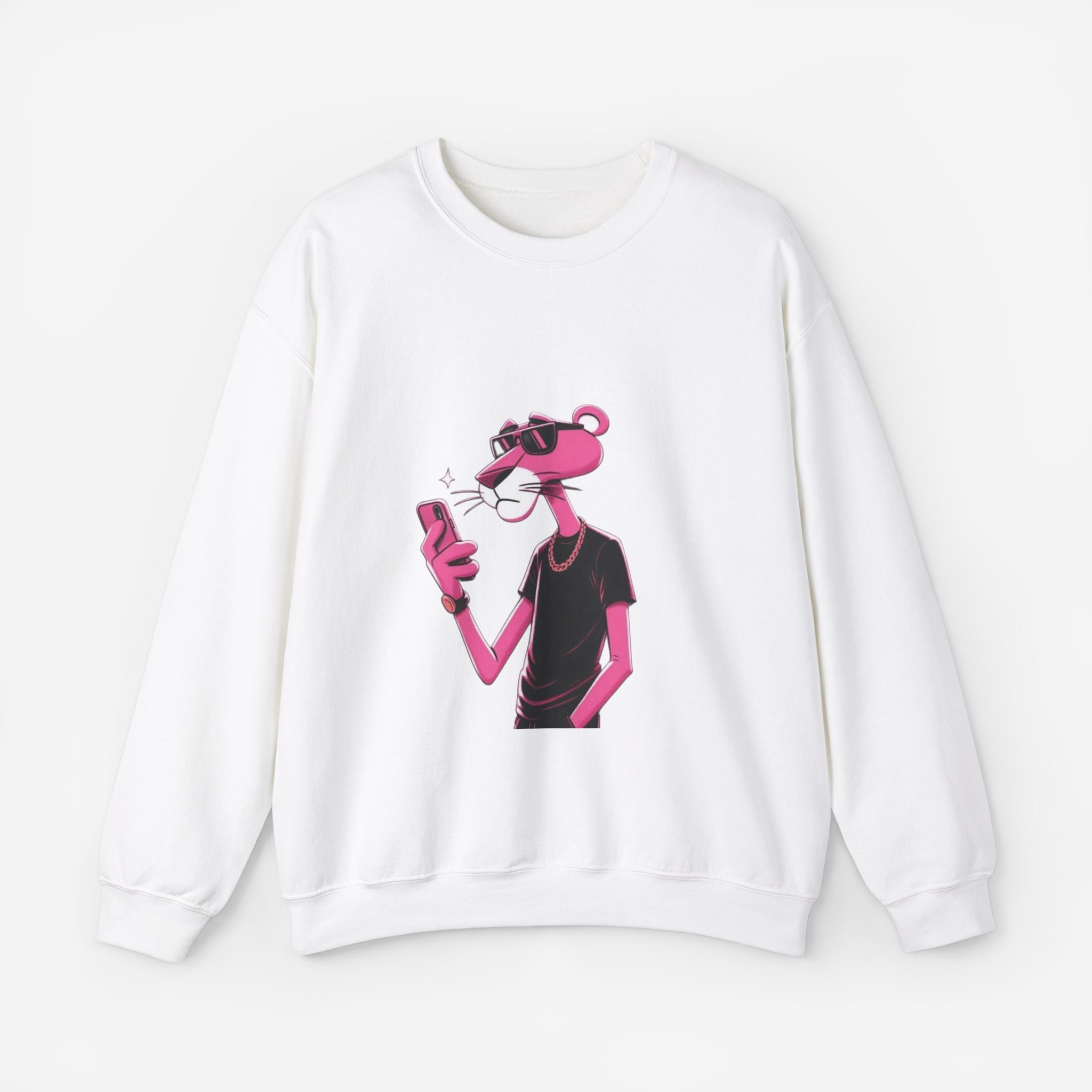 PINKY PANTHER Sweatshirt S White 