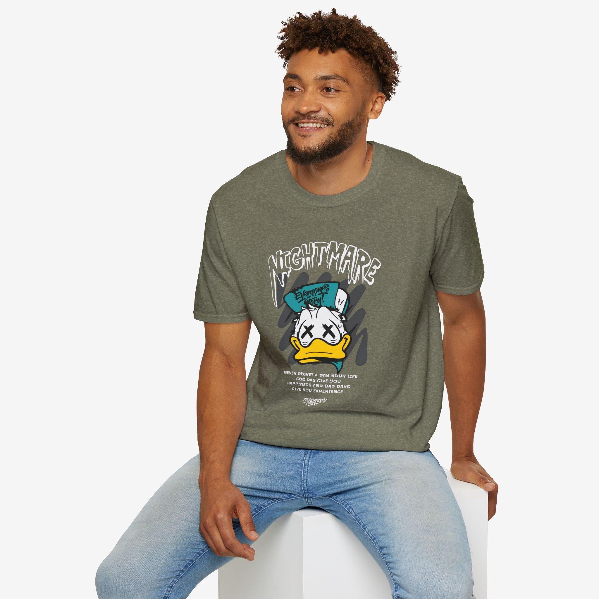Nightmare Donald Duck Unisex Softstyle T-Shirt - Bold Graphic Tee for Fans