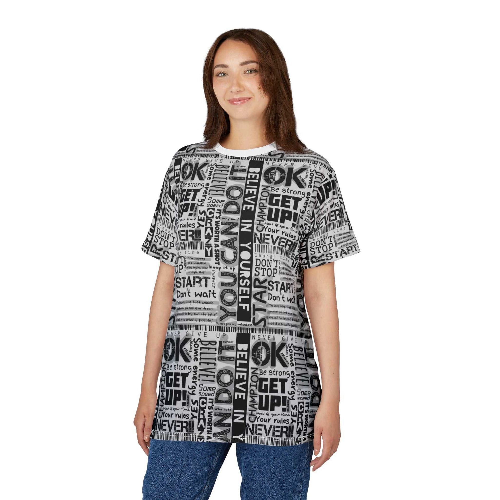 Inspirational Unisex Cut & Sew Tee - Motivational Quotes for Everyday Confidence