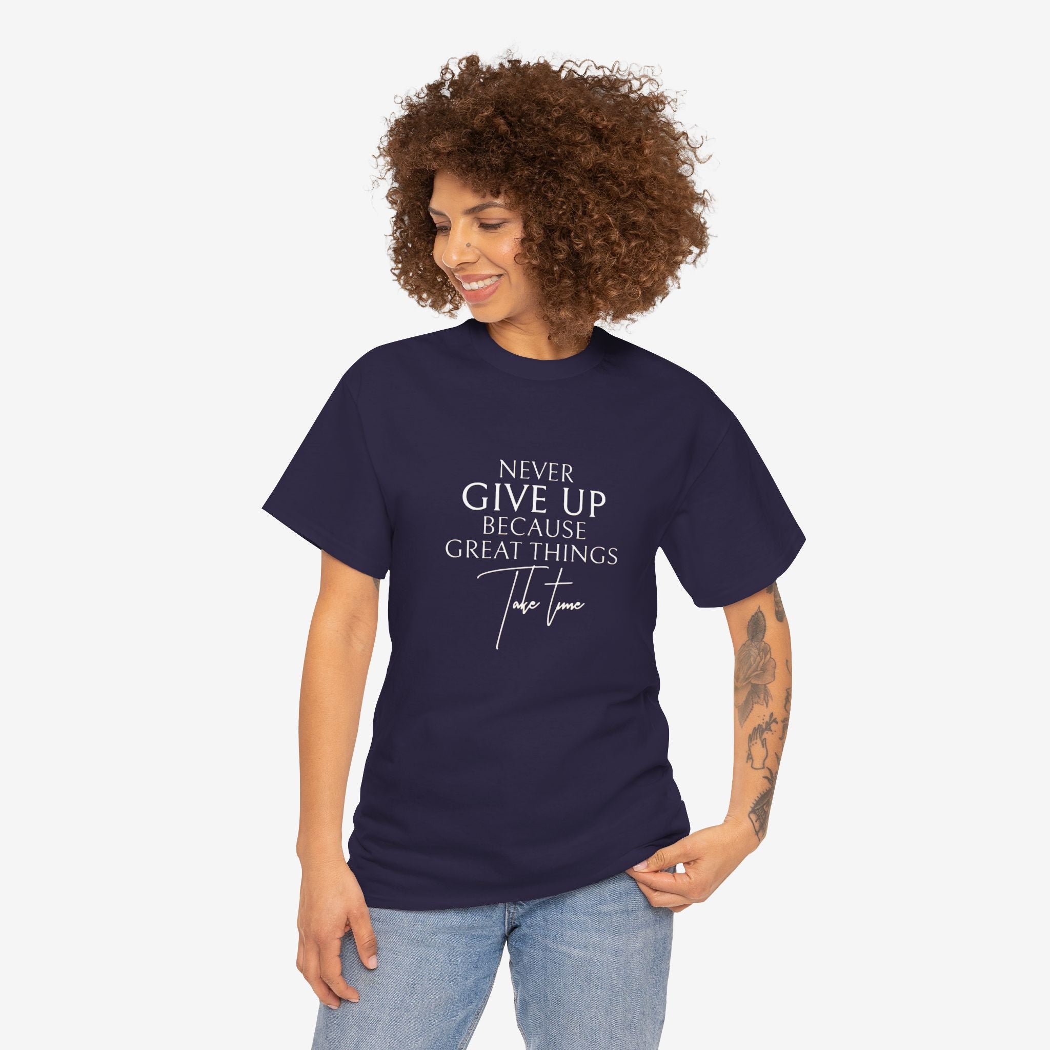 Never Give Up Inspirational T-Shirt