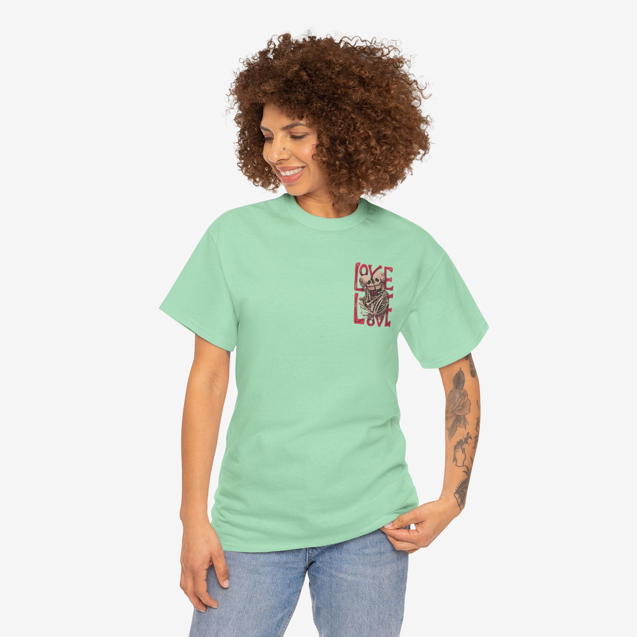 Skeleton Love Unisex Heavy Cotton Tee - Embrace Diversity and Celebrate Love