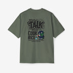 Oversized Graphic Tee - Yolo Talk, Chill Vibes