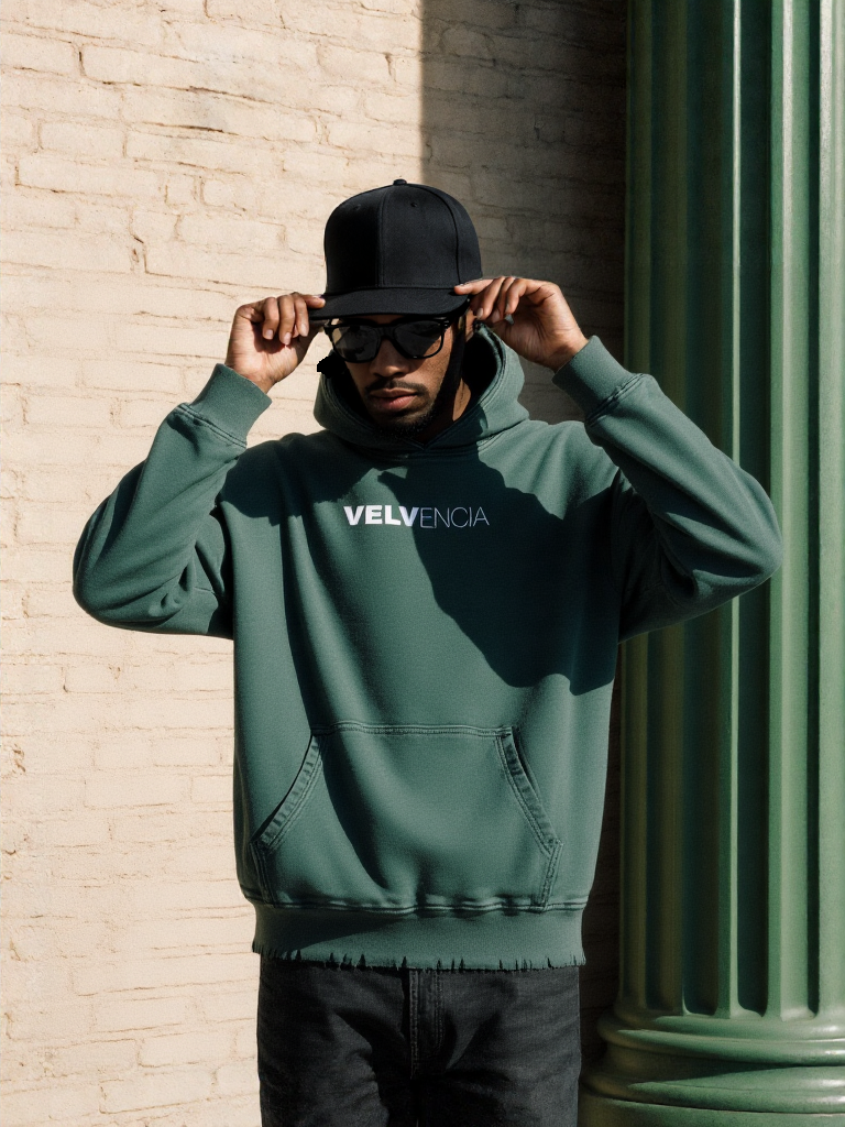 Snow Wash Hand-Frayed Heavyweight  Hoodie