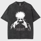 Anime Jujutsu Kaisen Acid Washed Tees