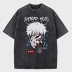 Anime Jujutsu Kaisen Acid Washed Tees