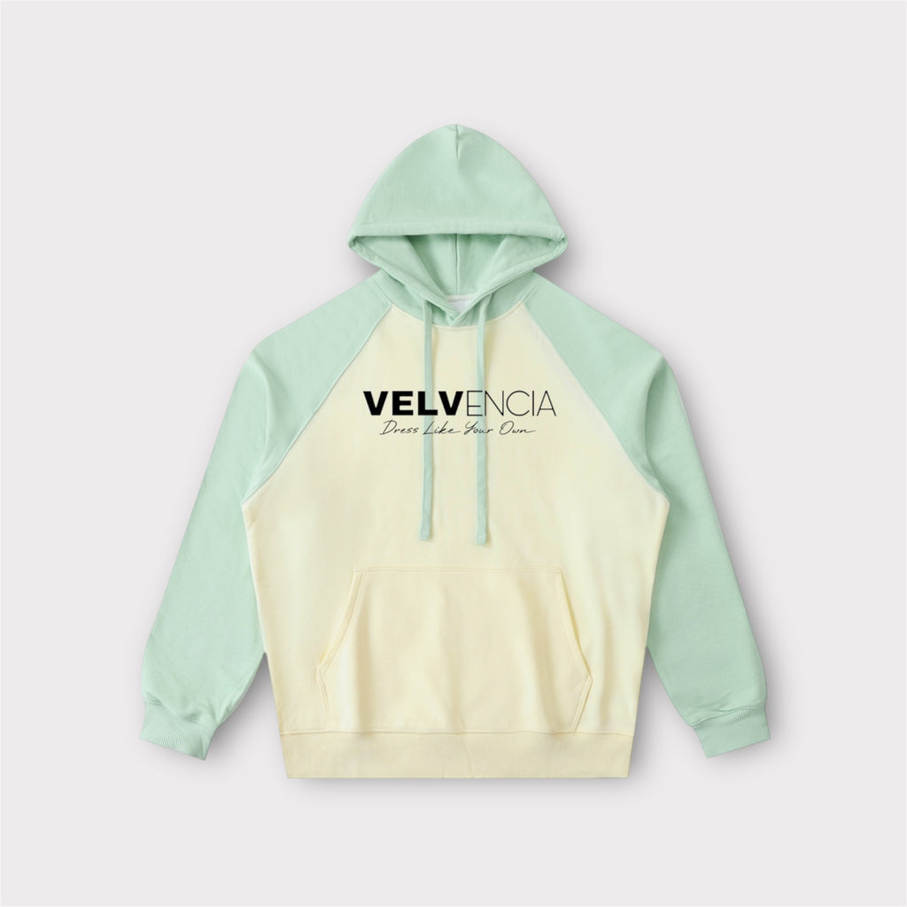 Color-Block Raglan Sleeve Hoodie