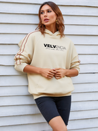 Contrast Piping Raglan Hoodie