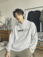 Contrast Piping Raglan Hoodie