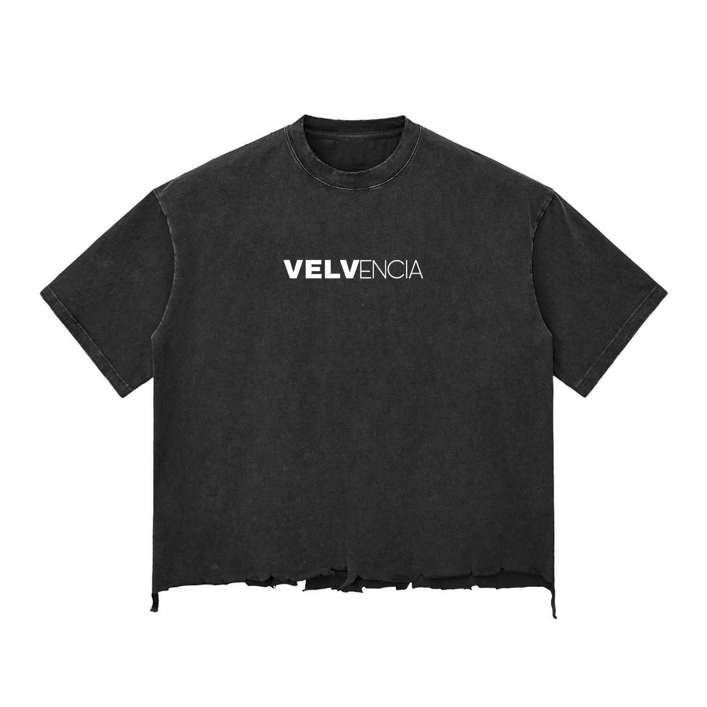 Snow Wash Raw-Hem Boxy T-shirt