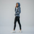 Snow Wash Oversized Zip-Up Hoodie