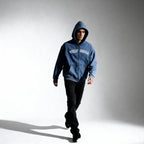 Snow Wash Oversized Zip-Up Hoodie