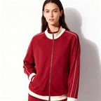 Color Block Raglan Sleeve Zip Track Jacket