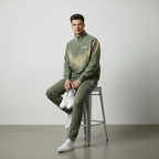 Sun Fade Raw Edge Quarter-Zip Sweatshirt