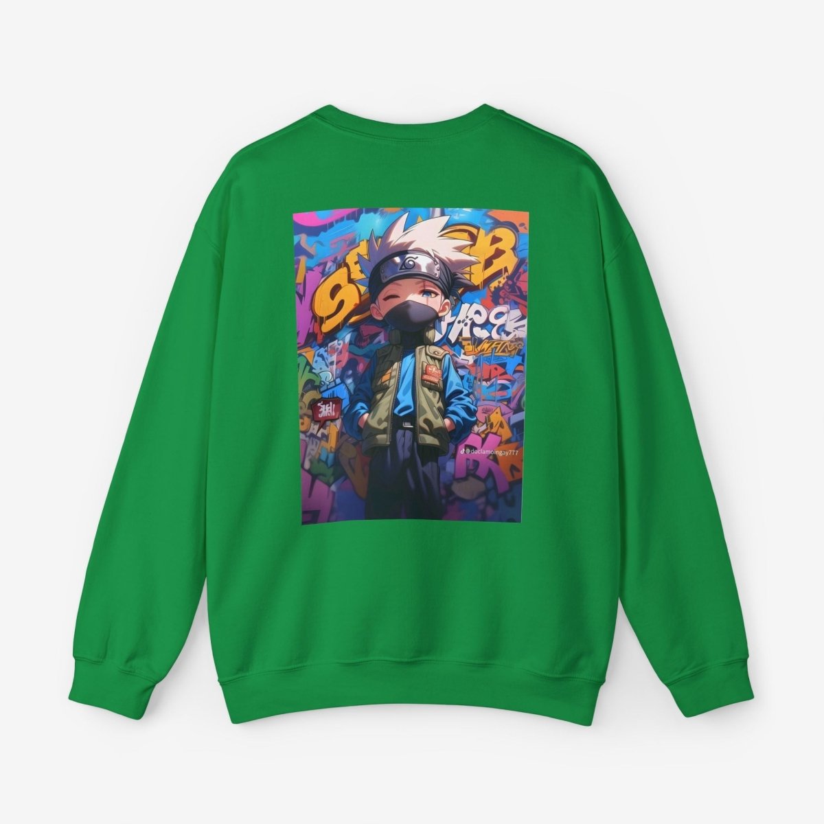Anime both side Sweatshirt Crew neckDTGEmbroidery